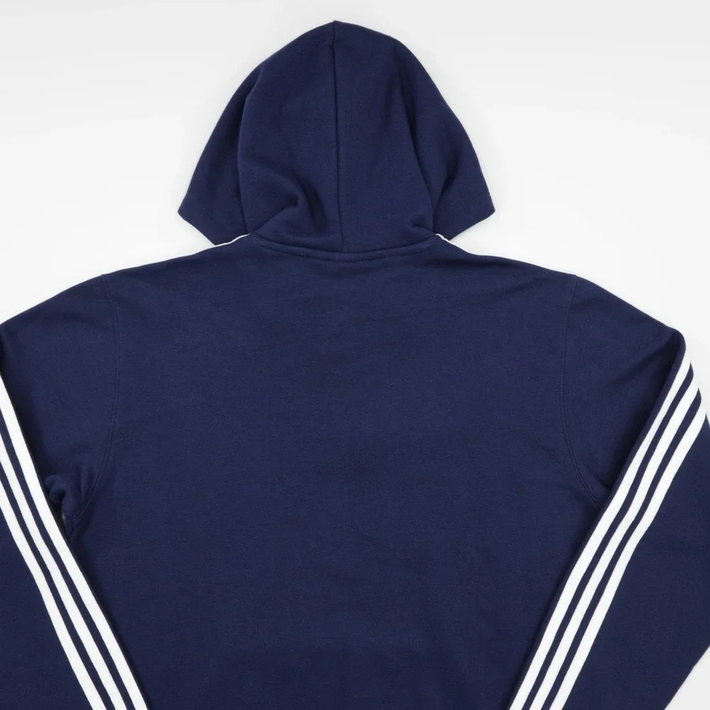 Adidas Originals Men's Kangaroo Pocket Adicolor Classics 3 Stripes Hoodie Navy L